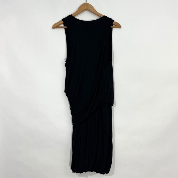 Heather by Bordeaux Women’s Size P / Small Black Fitted Ruched Jersey Tank Dress - Picture 7 of 8